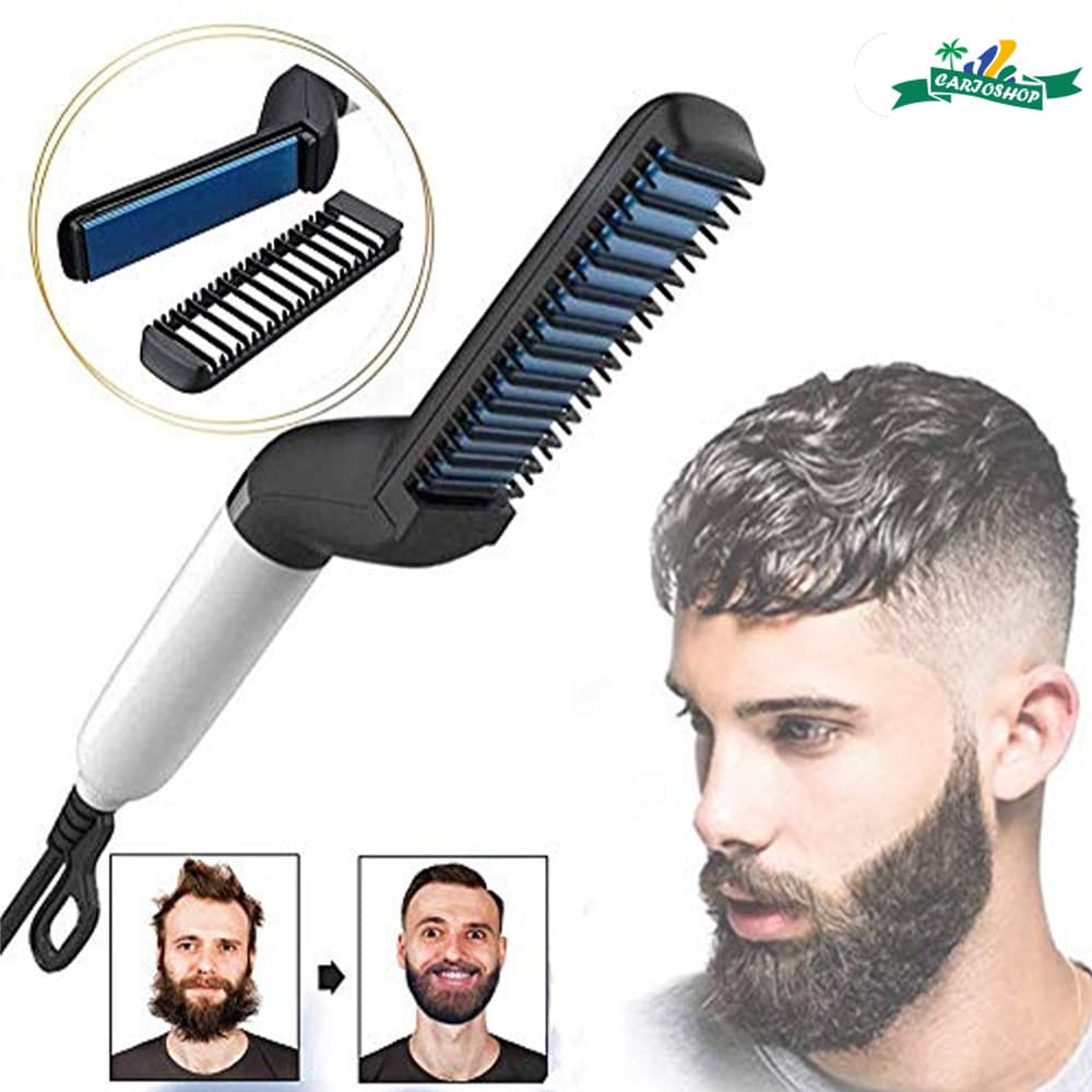 Estilo de ferro portátil barba cabelo masculino barba escova de barba elétrica