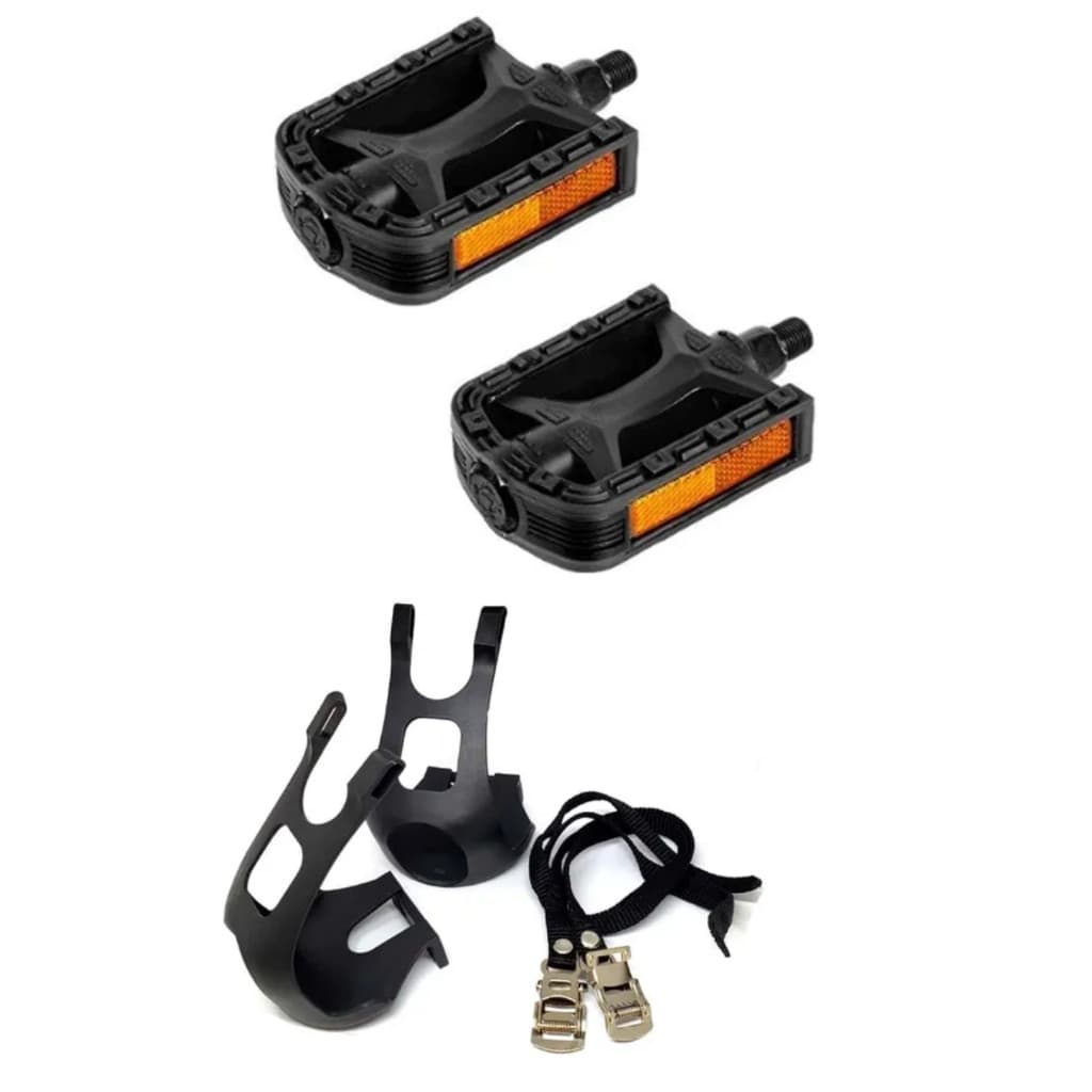 KIT PEDALEIRA FIRMA PÉ MTB SPINNING ERGOMÉTRICA+PEDAL GROSSA
