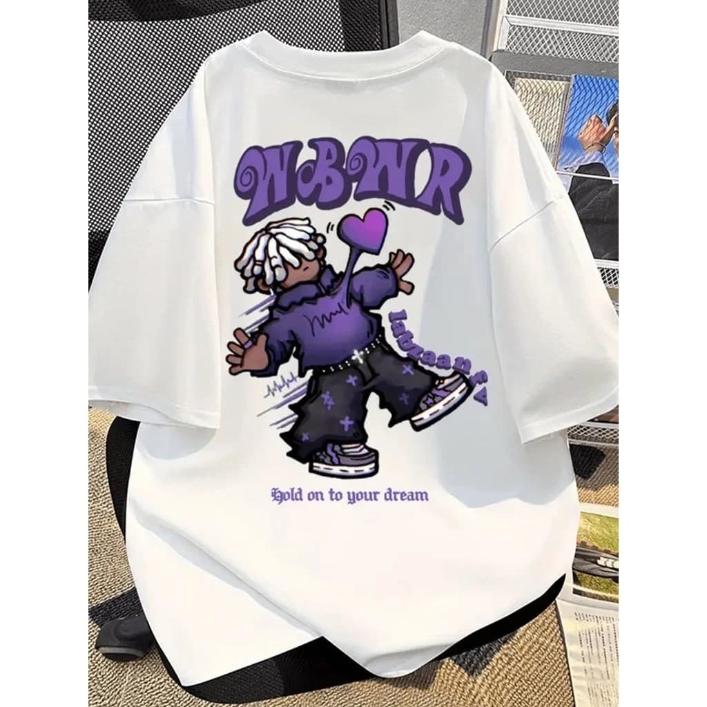 Tshirt Feminina Coraçao Roxo Estilosa Estampada Lançamento Camiseta 100% Algodão Camisetão Camisa Oversized Plus Size