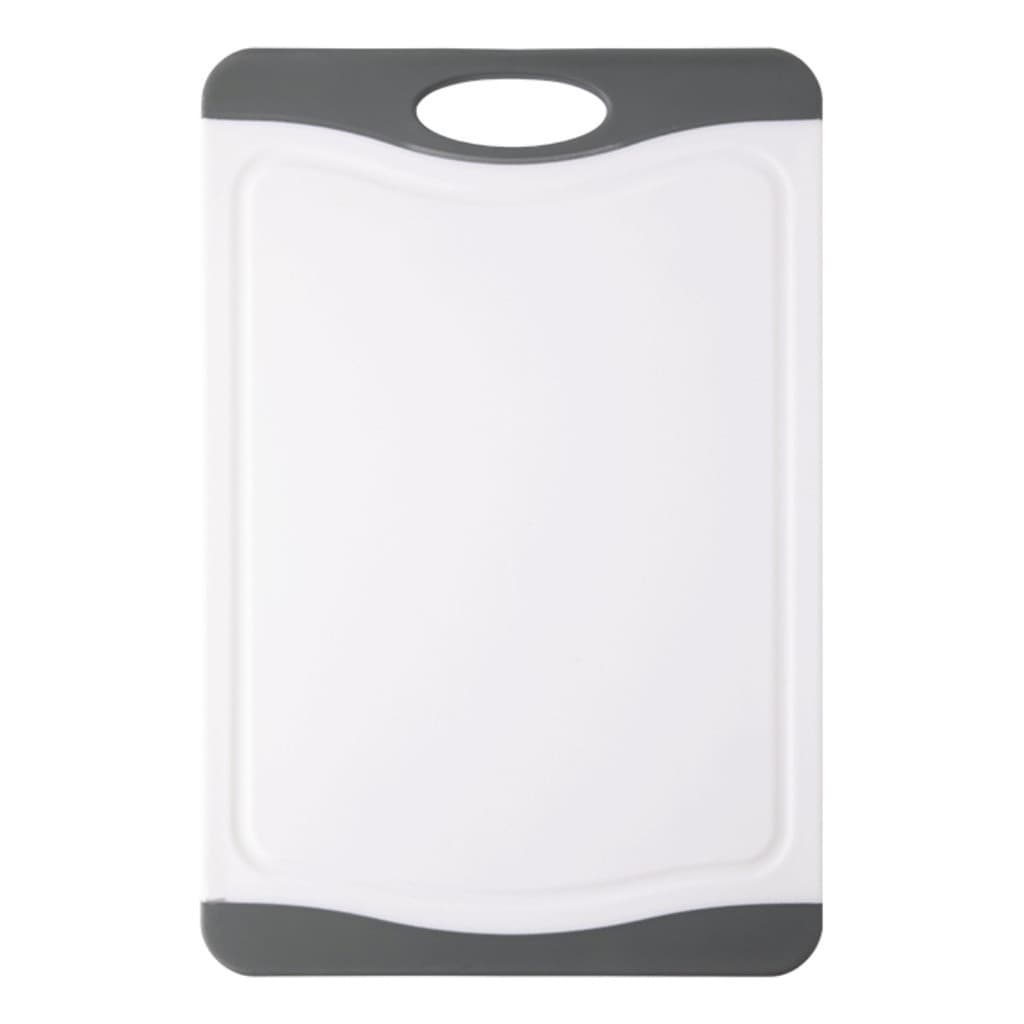 Tábua Corte Canaleta Pegador Branca Cinza Pp Tpr 36x25cm