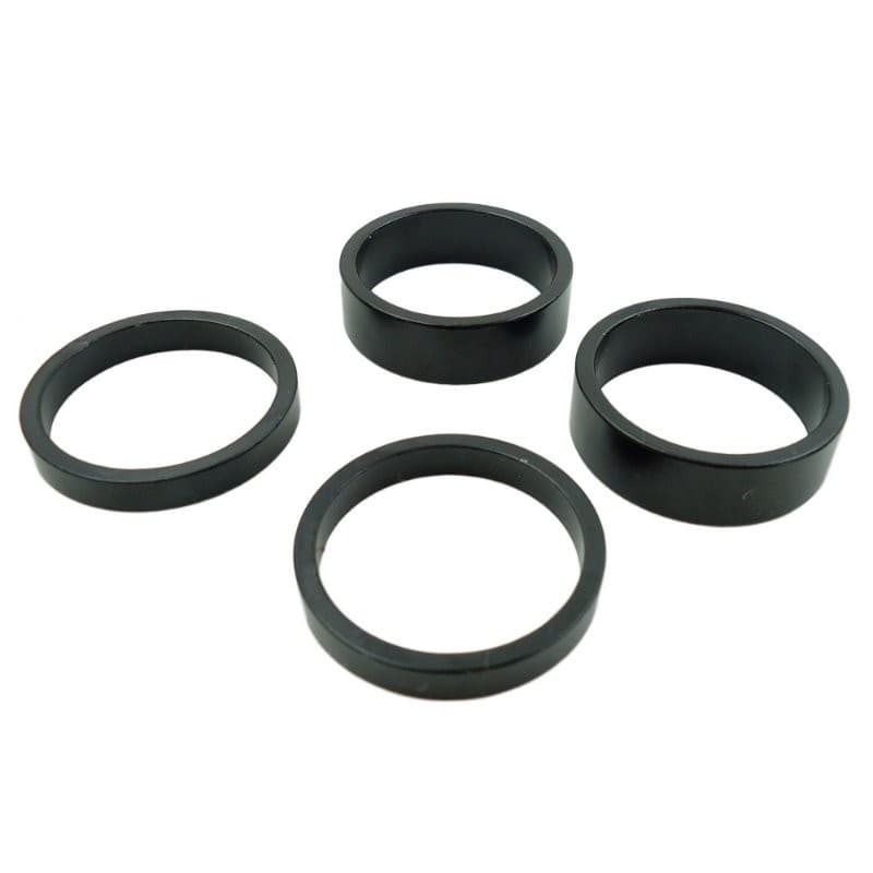 4x Espaçadores de Mesa Para Bicicletas Vortex Em Aluminio 10mm e 5mm Cor Preto