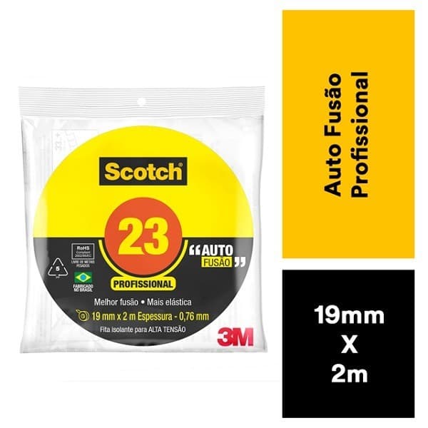 Fita Isolante de Autofusao 3M SCOTCH 23 19MM X 2M