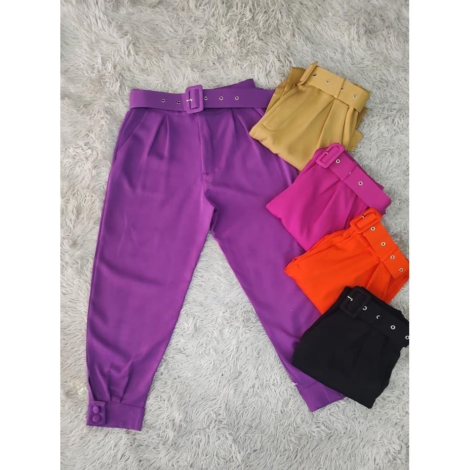 Calça Jogger  2   modelo novo com dois botoes feminina de alfaiataria
