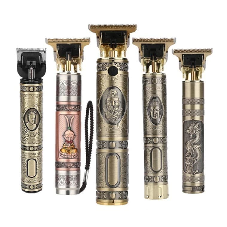 Máquina De Cortar Cabelo Barba Elétrica Profissional Recarregável USB Sem Fio Com 4 Pentes Modelo Aleatório