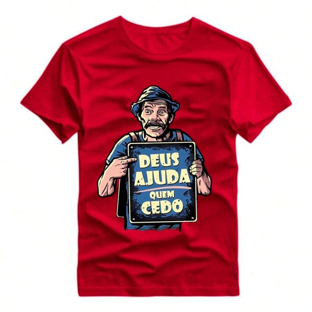 camiseta  seu madruga 100% Algodão Streetwear Lançamento manga curta com gola redonda Estilo casual envio rápido  !!
