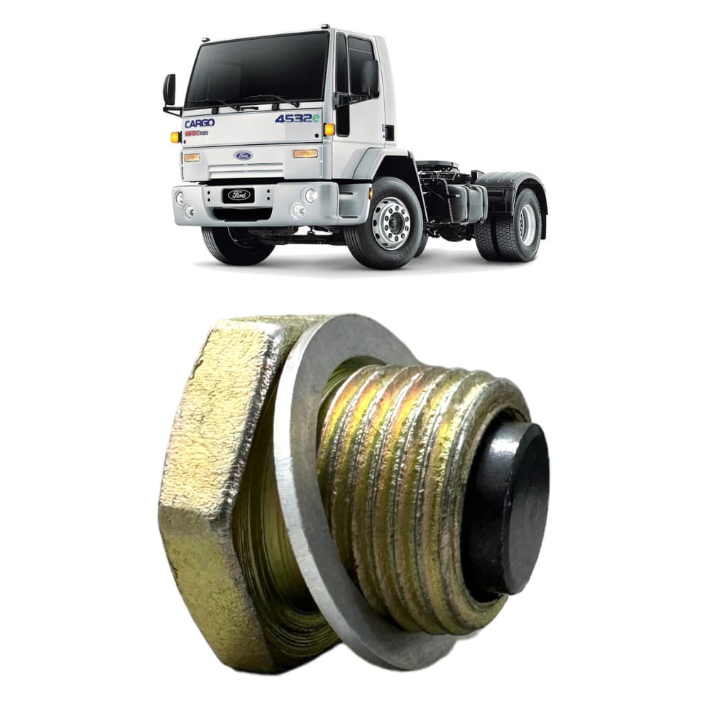 Bujão de Cárter c/ Imã Ford Cargo Todos M19x3/8" + Arruela