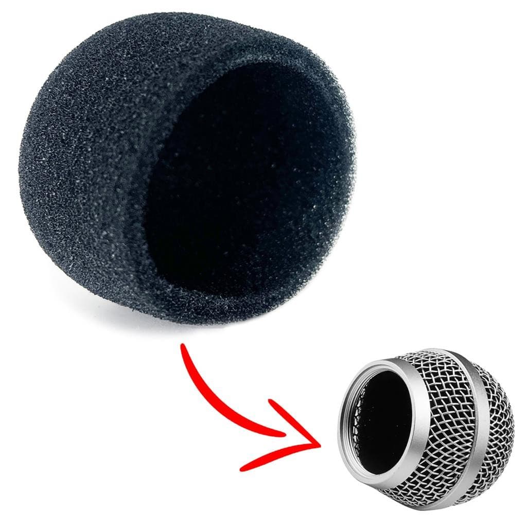 Espuma Interna Preta Protetora Para Globo De Microfone Leson, Shure  Linha 58 Ak 056 e Similares Pop Filter