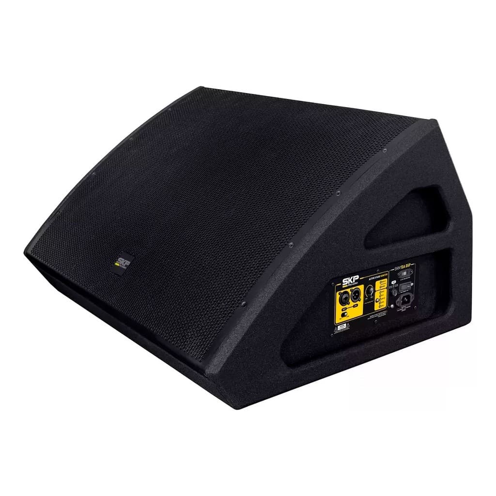 Caixa De Som Monitor Ativo SKM-12A MK2 SKP 1400W 12 Polegadas Bivolt Preto Para Retorno De Palco Igreja Show + Nota Fiscal
