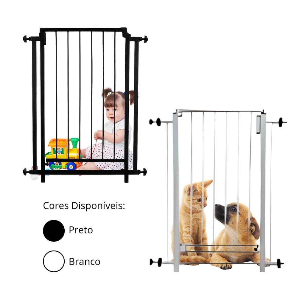 Grade/Portão de Proteção Para Pets e Crianças Com Extensor Mantenha Seu Ambiente Seguro