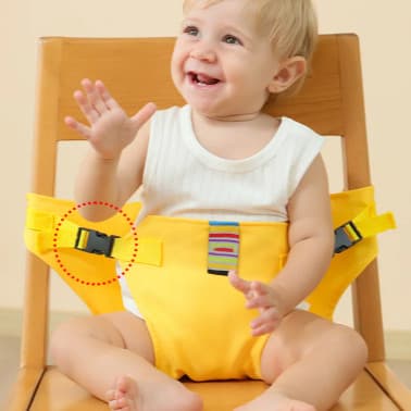 Cinto De Segurança Infantil Portátil Para Cadeira de Alimentação Bebê Leve Dobrável Ideal Para Viagens
