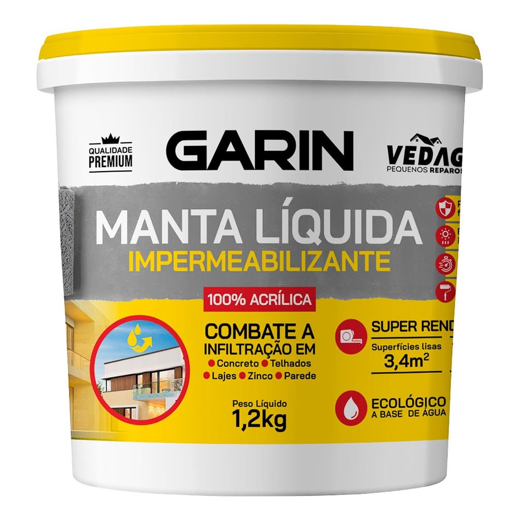 Manta líquida Premium Impermeável Branco 1.2 KG GARIN