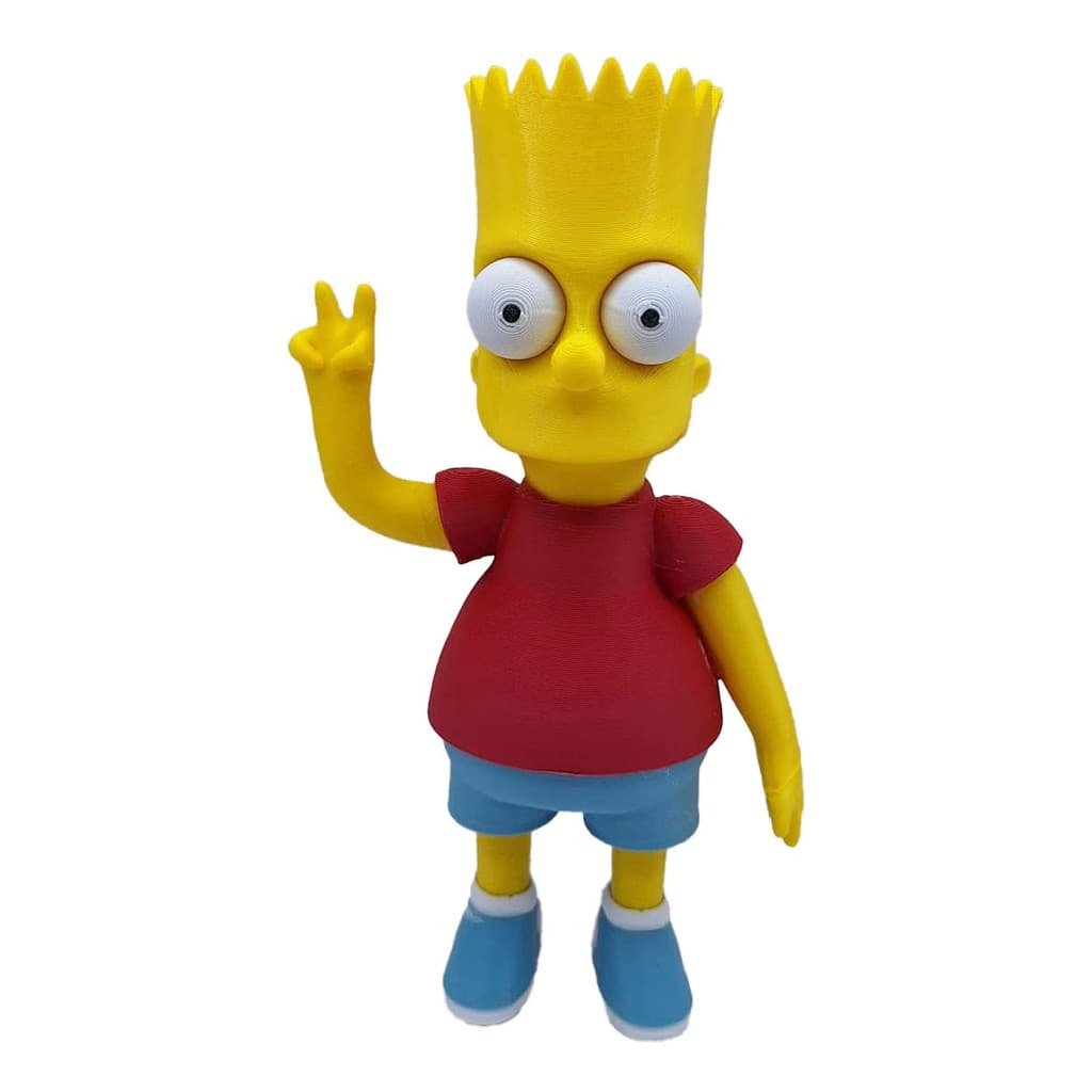 Action Figure Boneco Bart Simpsons Desenho Cartoon 15 cm Fofo