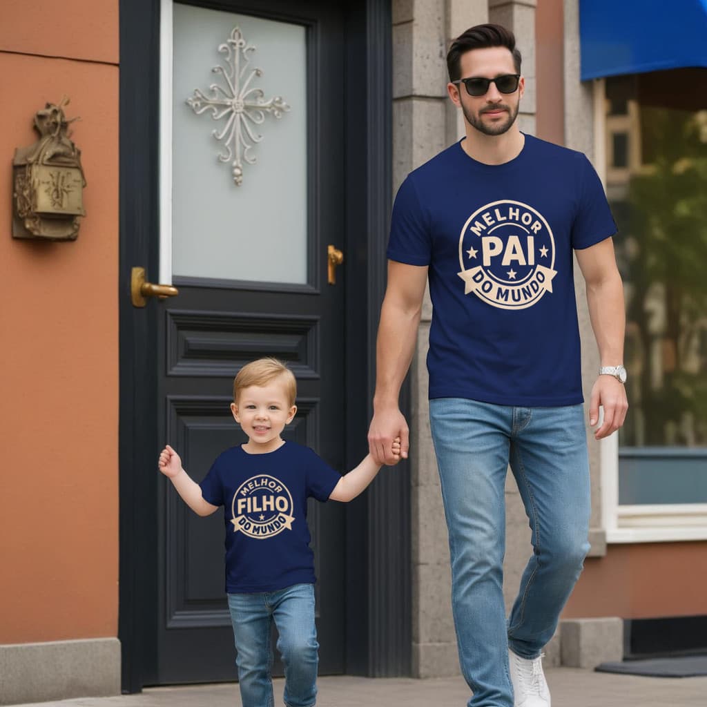 Kit Camisetas Presente Pai e Filho – Estilo, Conforto e Amor