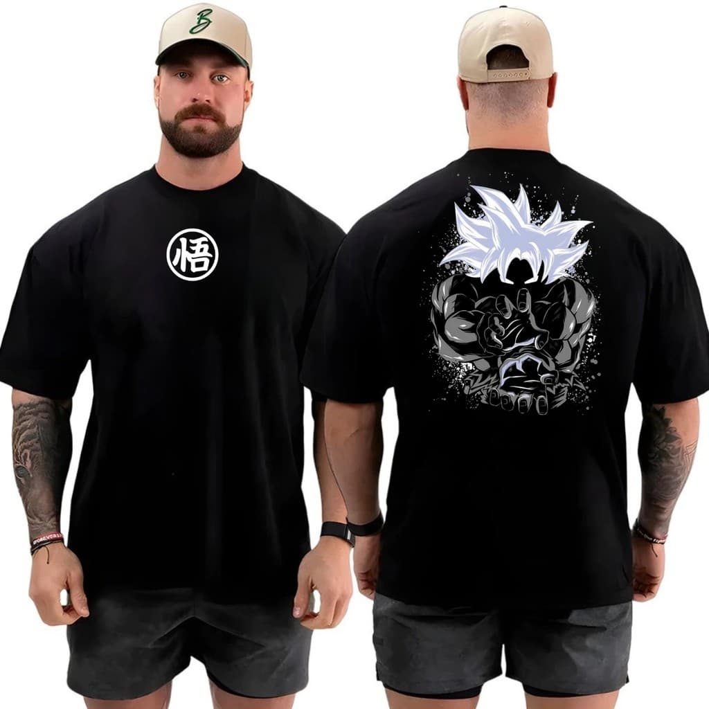 Camiseta Camisa Oversized Top para Academia Musculação treino Streetwear 100% Algodão