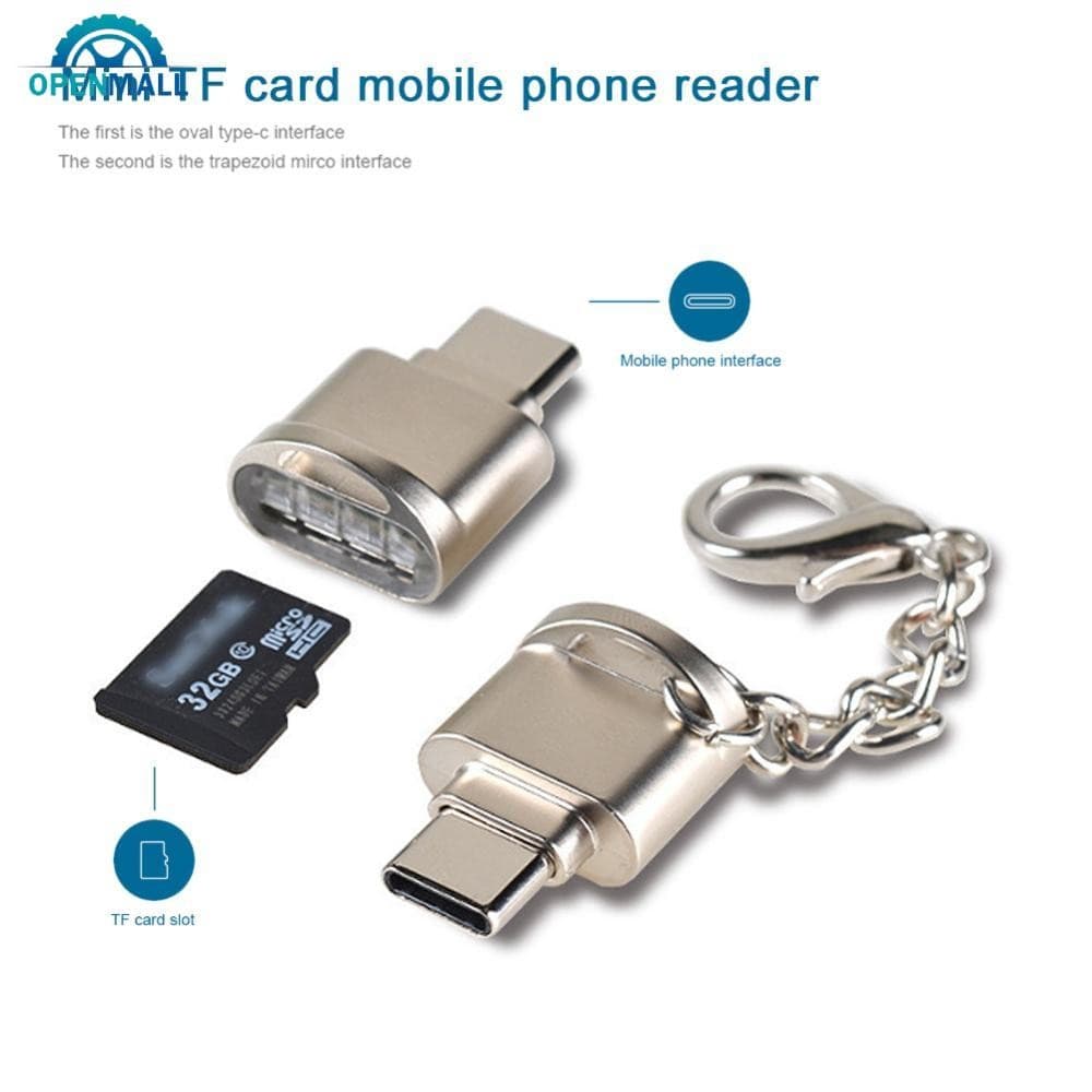 OPENMALL Portátil Mini Leitor De Cartão Tipo C Micro SD TF De Memória Adaptador OTG USB 3.1 I5R1