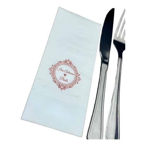 100 Guardanapos Personalizados para  Casamento, Aniversários Eventos Bodas 36x28cm Qualidade Premium