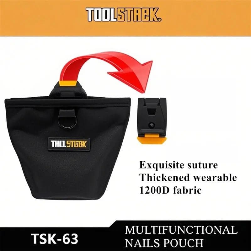 Toolstack TSK-63 Unhas Bolsa Quick Pendurado Cintura Primavera Clipe Parafuso Eletricistas