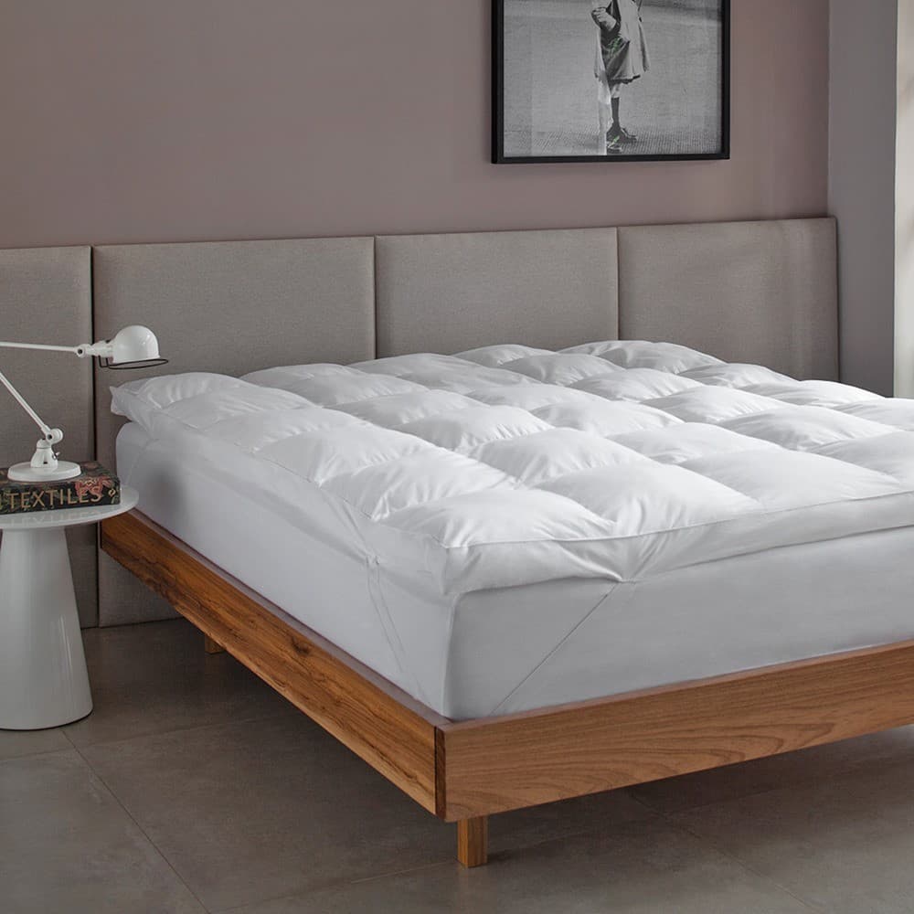 Protetor De Colchão Pillow Top Cama Solteiro Tecido Macio Hiper Percal 400 Fios