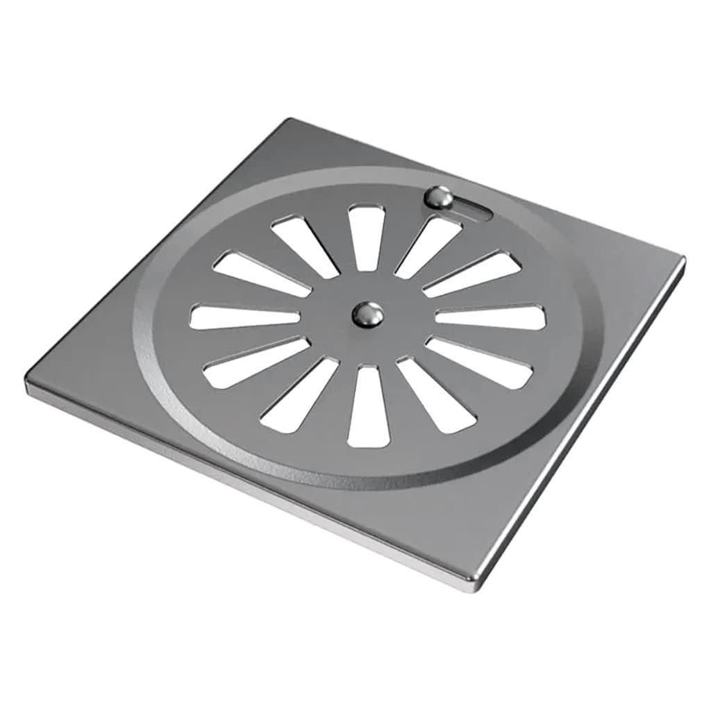 Ralo Quadrado 15cm Aço Inox com Fechamento Docol