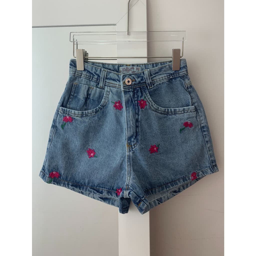 SainaOffece 8227 Shorts jeans feminino com bolso sem rascada short jeans juvenil natural shorts Feminino