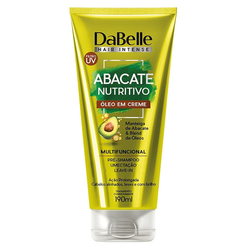 Dabelle Óleo Em Creme Leave-in Multifuncional Abacate Nutritivo Hidratação Pré Shampoo Umectação Protetor Térmico 190ml