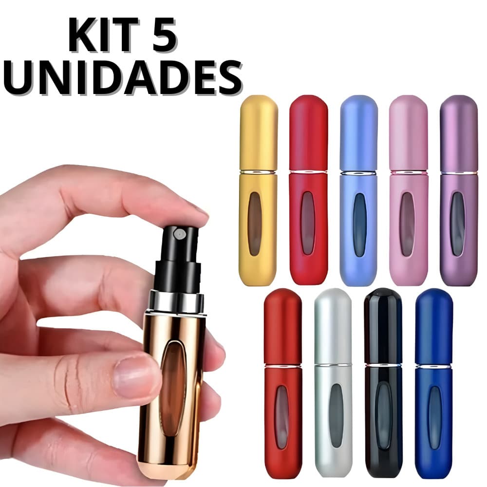 Porta Perfume Recarregavel 5mL Mini Frasco Spray Beleza Recipiente Viagem Cosméticos Líquidos