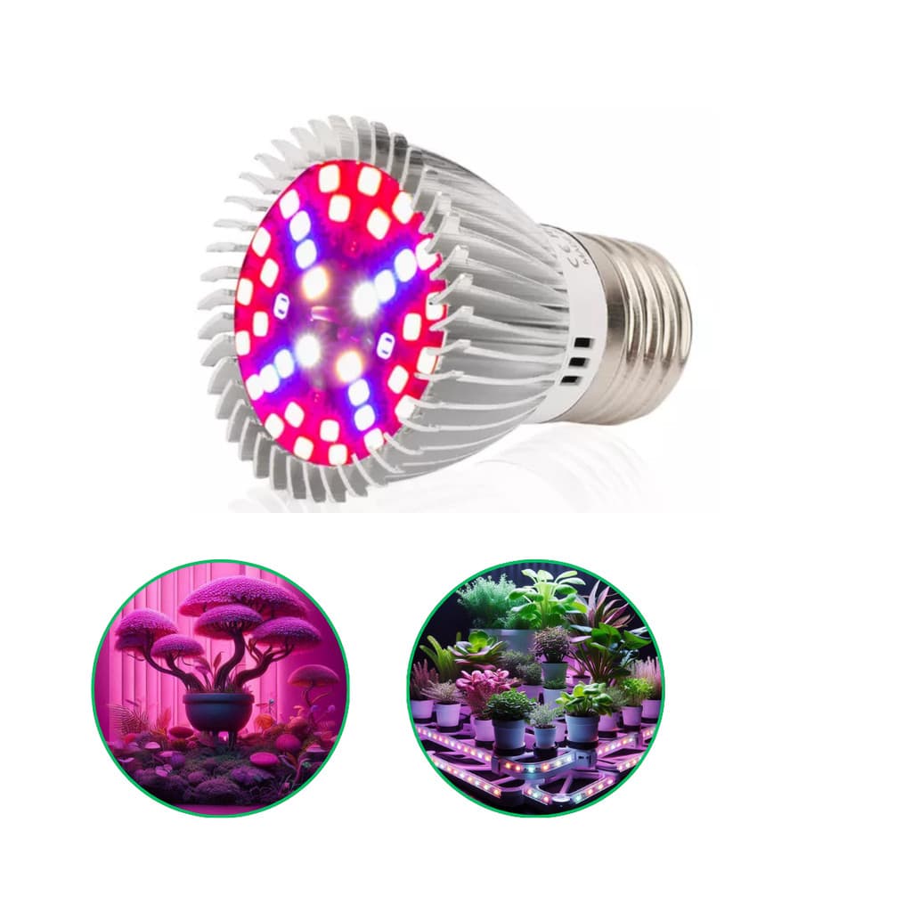 Lâmpada LED Grow 28w Ideal Para Plantas - Essa Lâmpada é Igual a Luz Solar