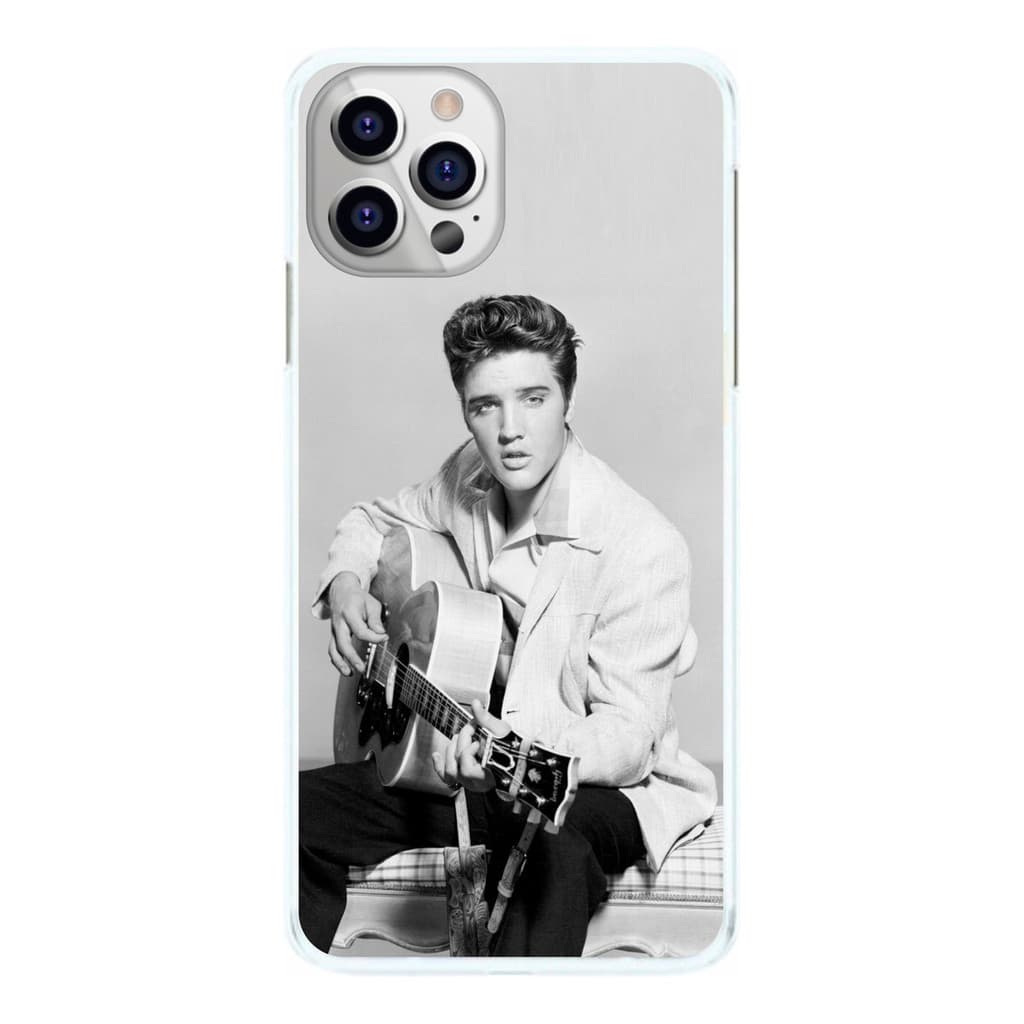 Capinha Elvis Presley Preto e Branco Violão Capa de Celular