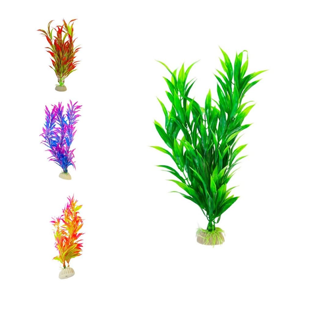 Planta Artificial 25cm maleável Decoração enfeite para aquario