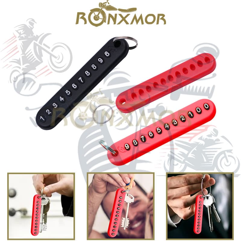 Ronmmor 1PC Chaveiro Criativo Com Placa De Número De Telefone Plástico Anti-Perdido Pingente Portátil DIY Acessórios Do