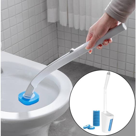 Escova descartável Para Limpeza Vaso sanitário e Parede Banheiro