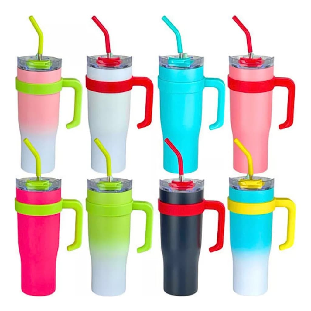 Copo Térmico Com Canudo 1200ml Caneca Neymar Virginia