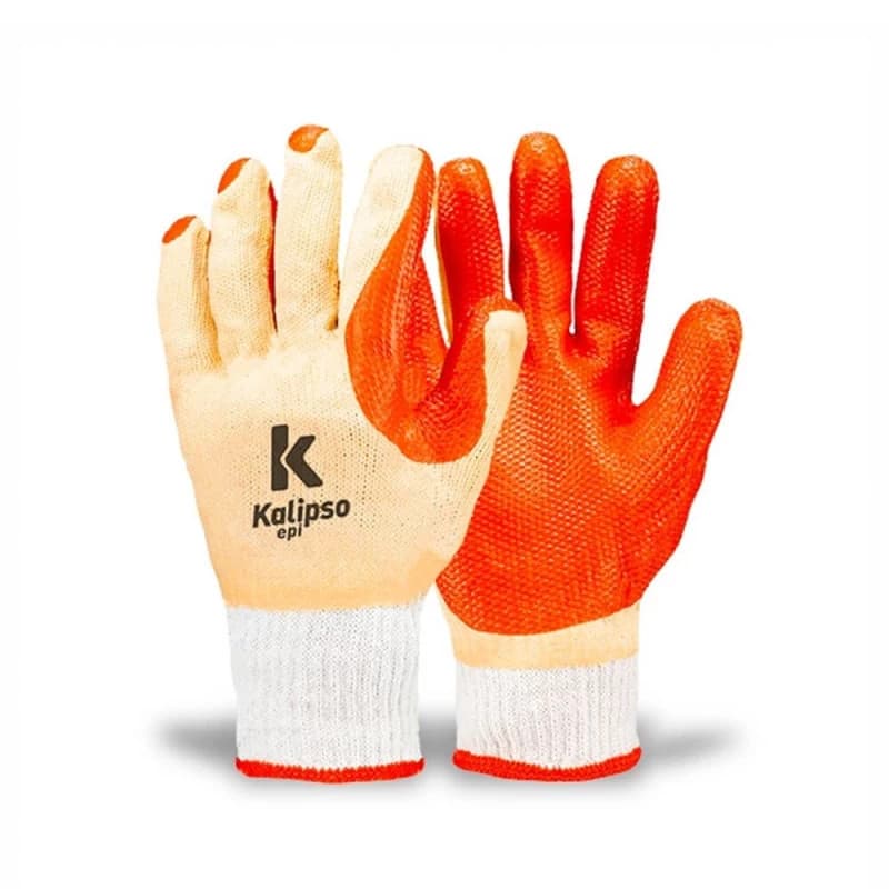 Luva Anticorte Tricotada com Latex - Orange Flex KALIPSO CA 20.858