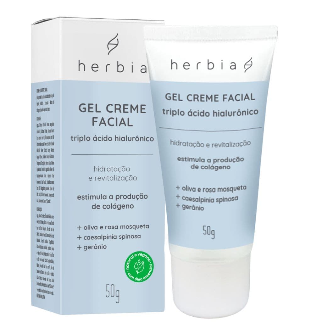 Gel Creme Facial Triplo Ácido Hialurônico