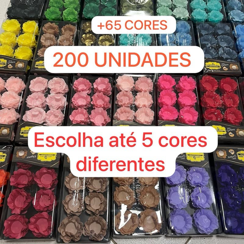 240 Forminhas de Doces Finos Flor Luxo para Festa Casamento e Aniversário