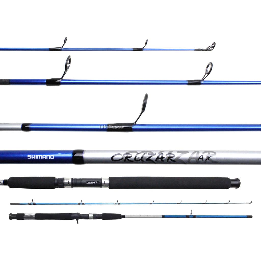Vara Carretilha Shimano Cruzar 5'6" (1,68m) 8-16Lbs CRZAXFGB2562B - 2 Partes