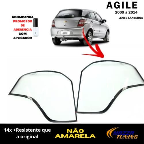 Lente Lanterna Traseira Agile 2009 2010 2011 2012 2013 - O Par Com Cola - São Paulo Envio Rápido
