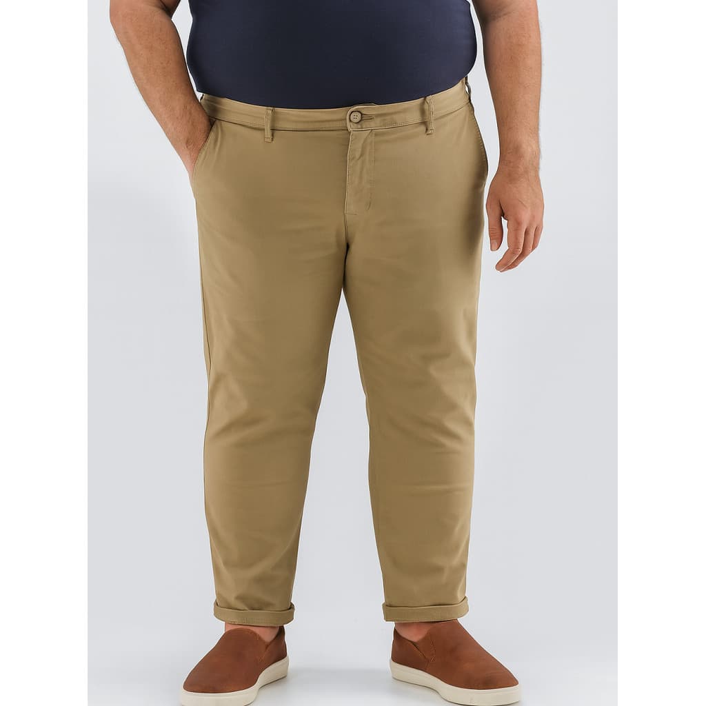 Calça Ogochi Plus Slim Sarja Esporte Fino Masculino 52 54 56