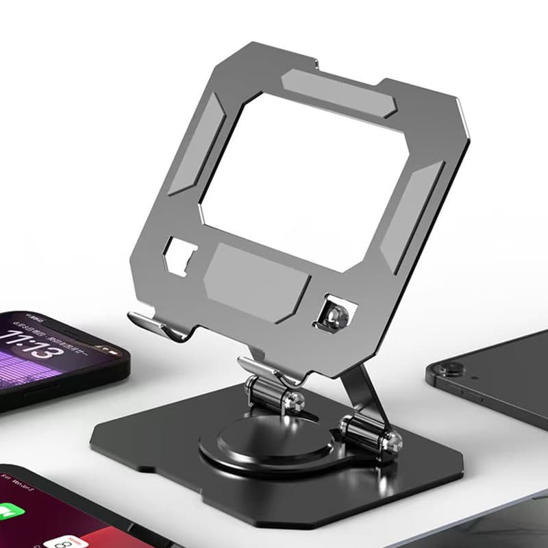 Suporte Metálico Ajustável para tablet e ipad – Rotativo, Elegante e Resistente em Alumínio