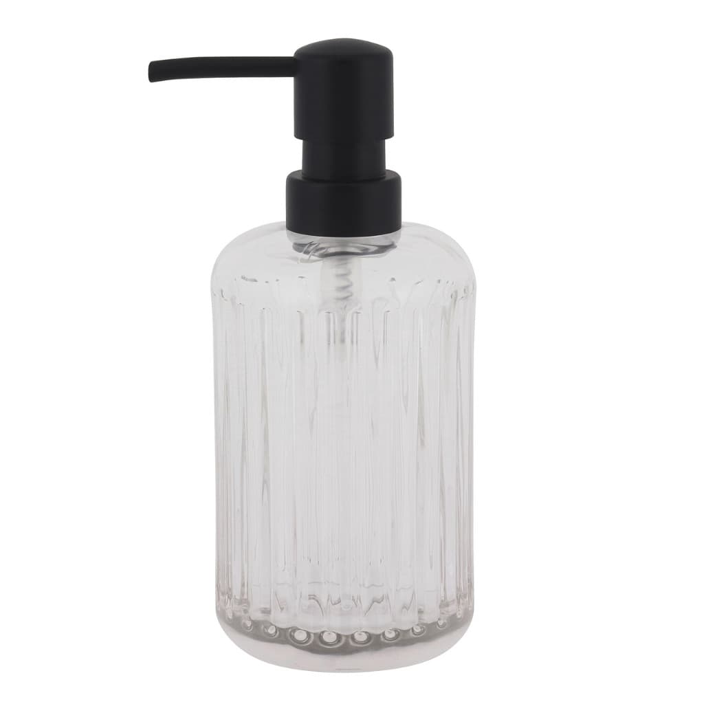 Porta Sabonete Líquido para Banheiro e Lavabo 330ml Vidro Estriado Santorini - Oikos