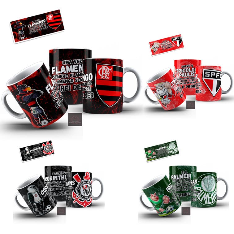 caneca personalizada times copo personalizado canecas presente torcedores xícara café torcedor vl01