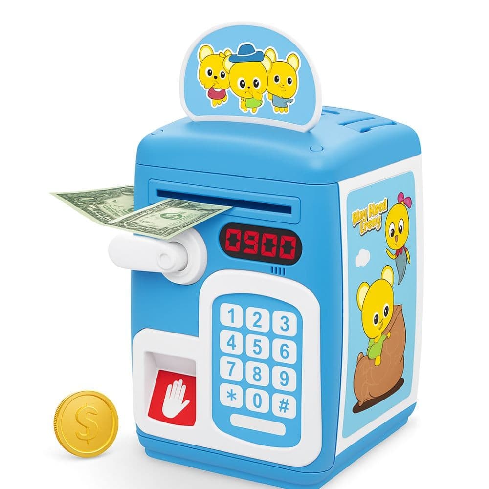 Mini Cofre Eletrônico Digital Senha Automático Notas Moedas