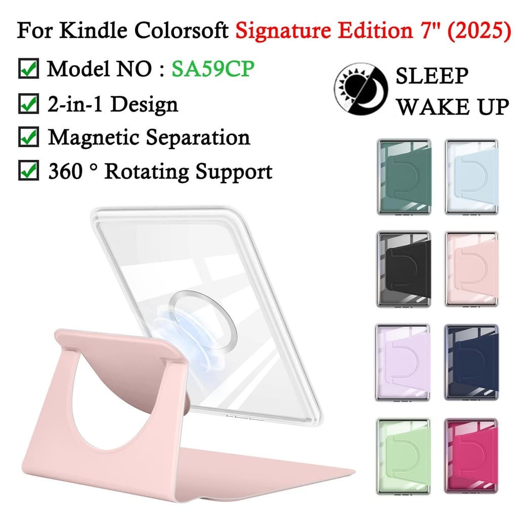 Para Kindle Colorsoft Assinatura Edição (2025) 7.0'' SA59CP WiFi Acrílico 2 Em 1 Separação Magnética E-Reader Caso