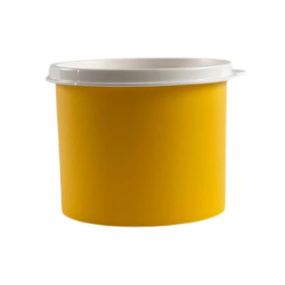 Tupperware Redondinha 500 ML Amarelo Com Tampa Branca