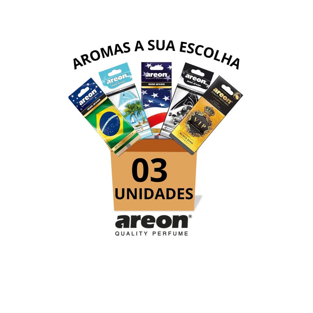 03 Aromatizantes Areon - aromas a sua escolha