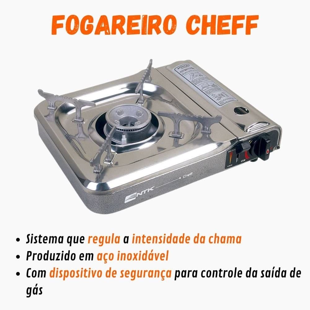 Fogareiro NTK Cheff Com Acendedor Automático