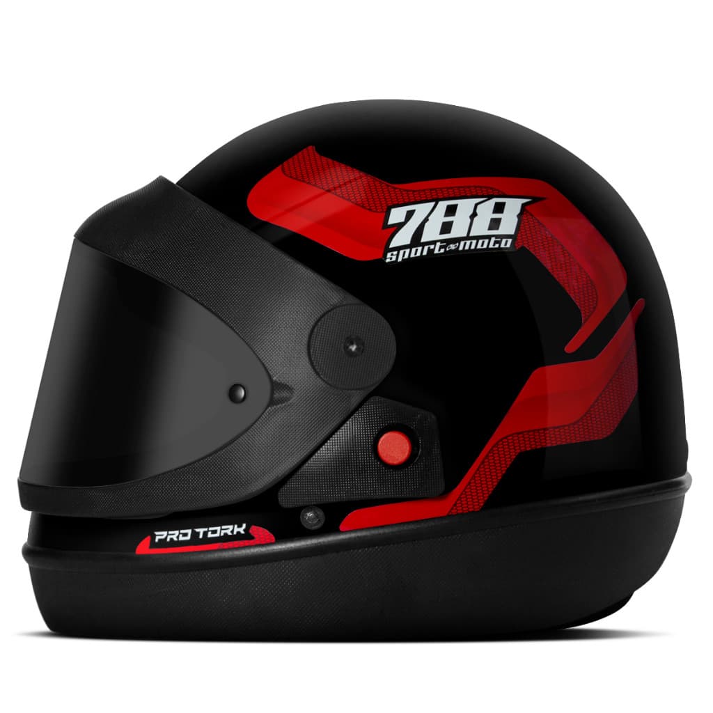Capacete Integral Sport Moto 788 Pro Tork Fechado Viseira Automática Fumê Masculino Feminino