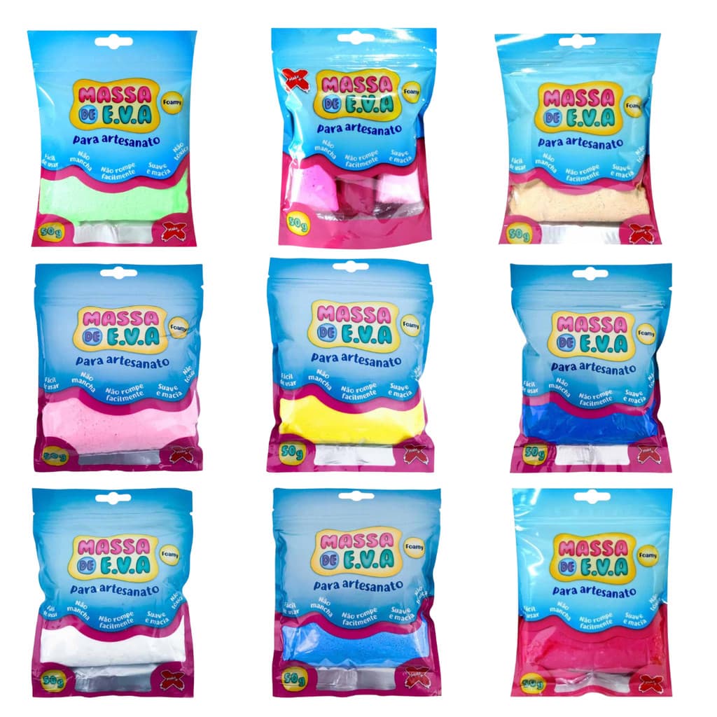 Massa De EVA 50g Make+ Para Artes  Escolha Sua Cor - Unidade