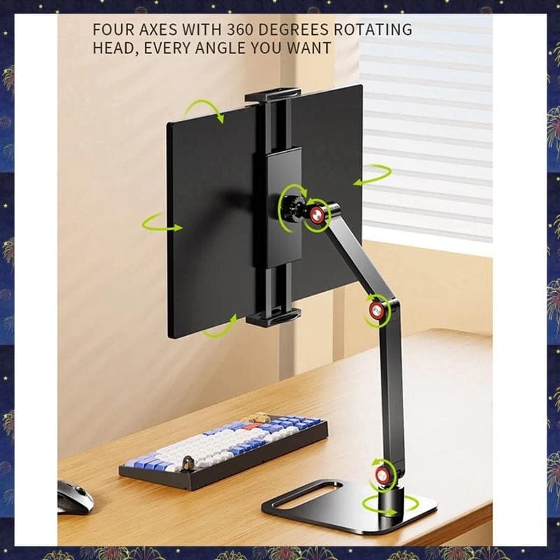 (Pwxs) Suporte Para Monitor Portátil Ajustável 360 ° Giratório Tablet , Compatível Com Braçadeira De Mesa , Durável , Fácil Instalação De Usar