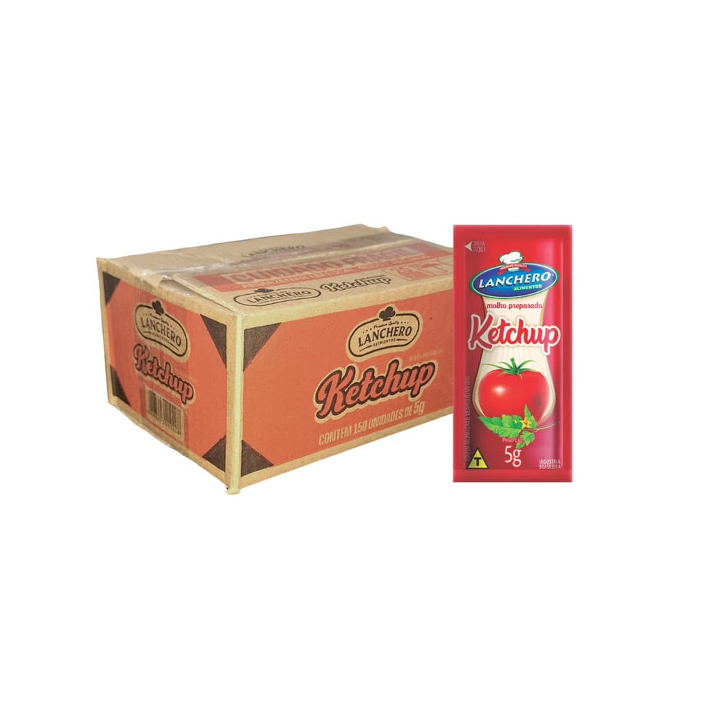 Ketchup Tradicional Sachê 5g Lanchero Caixa 150 Un
